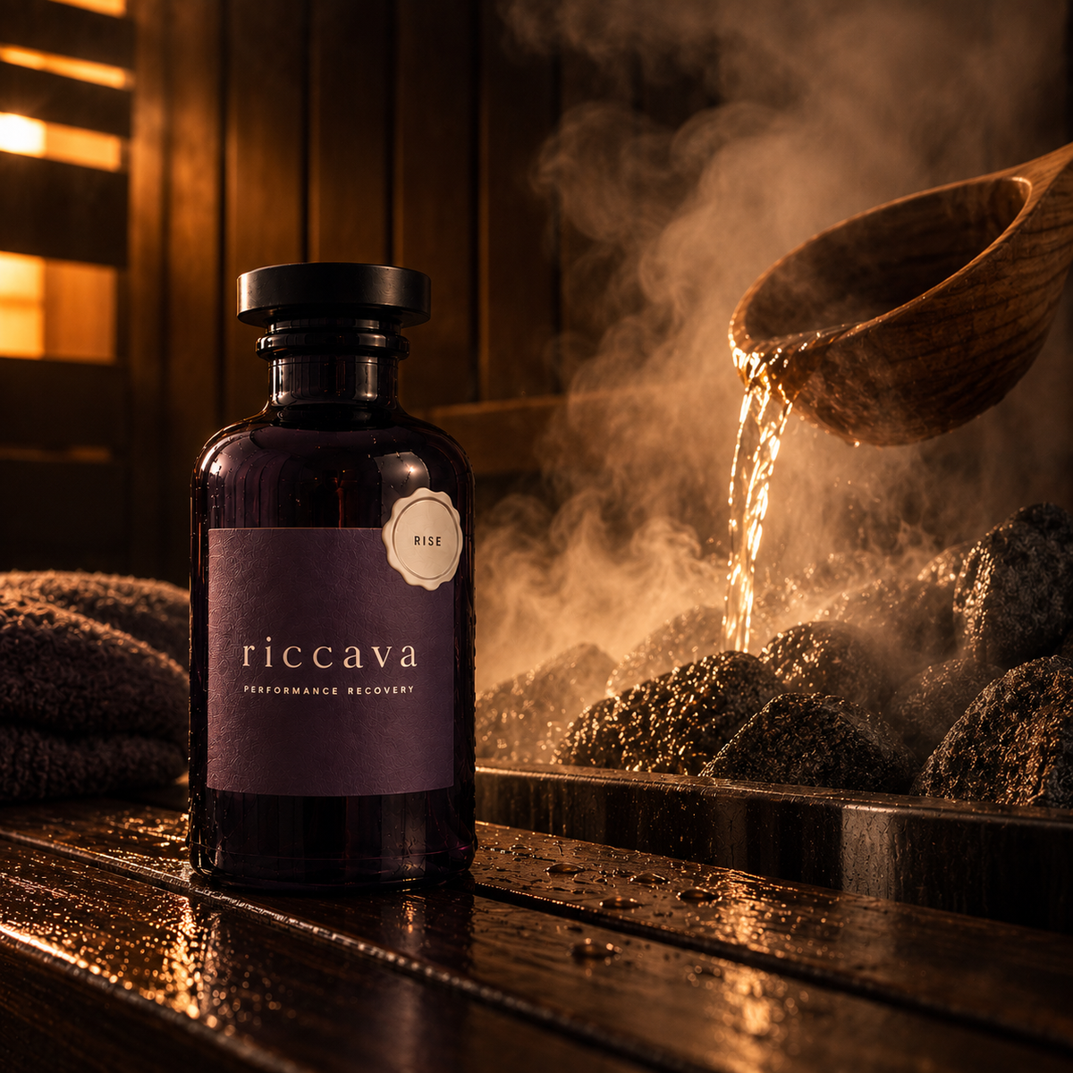 riccava Rise neben Aufguss mit Dampf