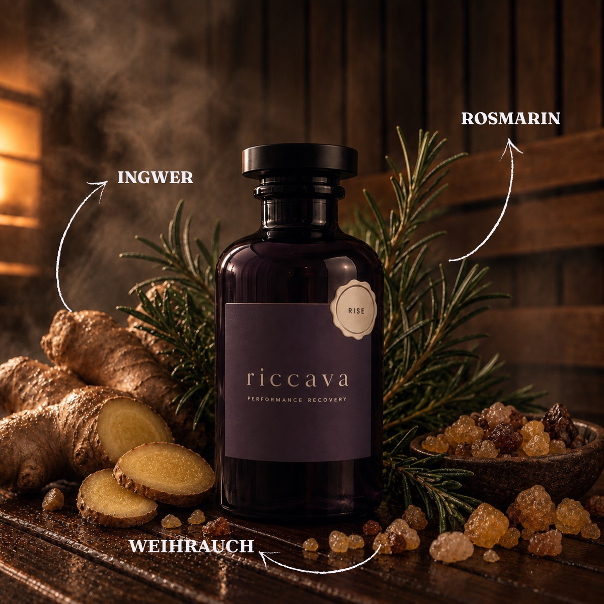 riccava Rise mit Ingwer, Rosmarin und Weihrauch – Inhaltsstoffe